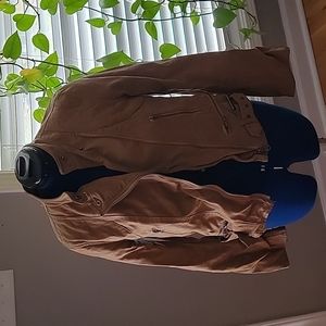 Free people tan leather jacket